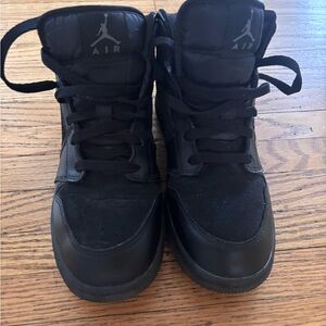 Nike Jordan 1 Mid Black Athletic Shoes